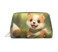 WZYCWB Heads Up - Trousse in pelle con motivo pesci, perfetta per portare a mano o organizzare la casa, Cane Seduto Felice, Taglia unica