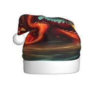 WZYCWB I cappelli natalizi per adulti Dragon King in Fire e i cappelli stampati sono perfetti per Natale di Capodanno e feste in famiglia