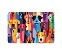 WZYCWB Il cane che guarda lo zerbino stampato per interni adatto per porta d'ingresso, porta sul retro, patio e bagno, ecc.