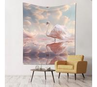WZYCWB Il cigno bianco stampato decorativo da parete 152,4 x 129,5 cm - adatto per feste in campeggio decorazione domestica