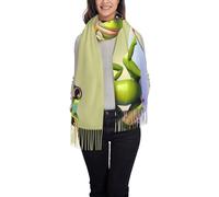 WZYCWB Il divertente scialle a forma di rana che fa yoga, scialle con nappe, abito da sera, adatto per matrimoni, banchetti e cerimonie