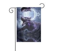 WZYCWB Il drago ruggente Bandiere decorative da giardino stampate, piccole bandiere impermeabili per esterni, decorazione per atmosfera festiva
