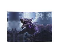 WZYCWB Il drago ruggente Striscione per feste di compleanno, canti natalizi, lauree e anniversari.