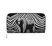 WZYCWB Il leone arrabbiato. pochette in pelle portafogli con cerniera e porta carte sono perfetti per i viaggi o l'uso quotidiano, L'orso annerito., One Size