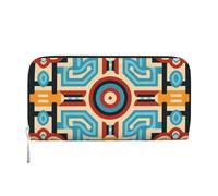 WZYCWB Il leone arrabbiato. pochette in pelle portafogli con cerniera e porta carte sono perfetti per i viaggi o l'uso quotidiano, Labirinto Simmetrico, One Size