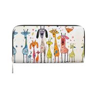 WZYCWB Il leone arrabbiato. pochette in pelle portafogli con cerniera e porta carte sono perfetti per i viaggi o l'uso quotidiano, Cani alti e bassi, One Size