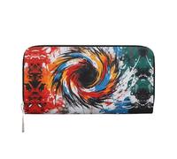 WZYCWB Il leone arrabbiato. pochette in pelle portafogli con cerniera e porta carte sono perfetti per i viaggi o l'uso quotidiano, Turbinii di graffiti, One Size