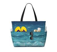 WZYCWB Il mare blu profondo stampato borsa da viaggio spiaggia per nuoto e fitness/supermercato shopping/vacanza al mare