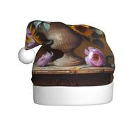 WZYCWB Illustrazione artistica Cappello di Babbo Natale, cappello decorativo festivo di Capodanno, adatto per adulti e bambini alle feste di Natale.