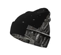 WZYCWB Illustrazione Dream Questo cappello lavorato a maglia per adulti presenta un berretto stampato perfetto per l'autunno e l'inverno fornendo calore e comfort nero