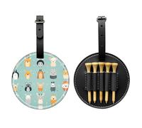 WZYCWB Immagini di Fauna speciale stampato Golf tee Storage Bag - Design portatile appeso fibbia, Nero , Taglia unica, Valigia