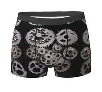 WZYCWB Ingranaggi meccanici Boxer da uomo stampati - slip traspiranti e ad asciugatura rapida, multiplo (S-XXL), Nero, XXL