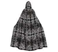 WZYCWB Ingranaggi meccanici Mantello con cappuccio stampato adatto per feste in maschera, feste di Halloween cosplay oggetti di scena