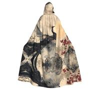WZYCWB Ink Phoenix - Mantella con cappuccio per adulti, unisex, per Halloween, carnevale, feste in maschera, giochi di ruolo