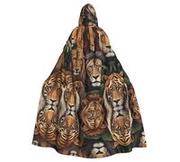 WZYCWB King of the Jungle - Mantella con cappuccio per adulti, unisex, per Halloween, carnevale, feste in maschera, giochi di ruolo