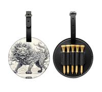 WZYCWB Kirin Line Drawing - Borsa per tee da golf, con stampa speciale, design con fibbia portatile, Nero , Taglia unica, Valigia