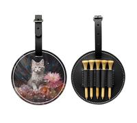 WZYCWB Kitten by The Crystal - Borsa portaoggetti per tee da golf con stampa speciale, design portatile con fibbia da appendere, Nero , Taglia unica, Valigia