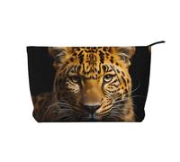 WZYCWB La borsa cosmetica da viaggio con stampa leopardata dagli occhi profondi, perfetta per viaggi di lavoro e vacanze., Il leopardo dagli occhi profondi, Taglia unica