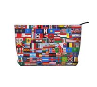 WZYCWB La borsa cosmetica da viaggio stampata Deep Ocean, perfetta per viaggi di lavoro e vacanze., Bandiere varie, Taglia unica