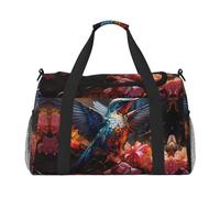 WZYCWB La borsa da viaggio portatile leopardo dagli occhi profondi borsa da weekend borsa fitness yoga borsa adatta per fitness e altri scenari, Colibrì, Taglia unica