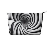 WZYCWB La borsa per cosmetici con stampa leopardata dagli occhi profondi, perfetta per viaggi di lavoro e viaggi., Illusione ottica a spirale Gif, Taglia unica
