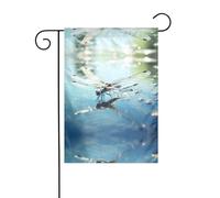 WZYCWB La libellula vola bassa. Bandiere decorative da giardino stampate, piccole bandiere impermeabili per esterni, decorazione per atmosfera festosa