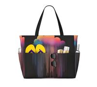 WZYCWB La pioggia variopinta dell'arcobaleno ha stampato la borsa di viaggio della spiaggia per il nuoto e il fitness/shopping del supermercato/vacanza al mare