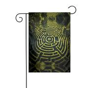 WZYCWB labirinti Bandiere decorative da giardino stampate, piccole bandiere impermeabili per esterni, decorazione di atmosfera festiva