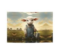 WZYCWB L'agnello con il bollitore Striscione per feste di compleanno, canti natalizi, lauree e anniversari.