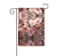 WZYCWB L'ape laboriosa. Bandiere decorative da giardino stampate, piccole bandiere impermeabili per esterni, decorazione per atmosfera festosa