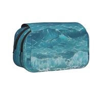 WZYCWB L'astuccio portatile con motivo blu scuro è ideale per organizzare penne in ufficio o riporre pennelli da trucco