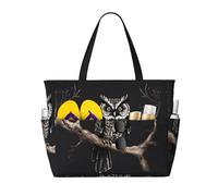 WZYCWB Late Night Owl Borsa da viaggio pieghevole da spiaggia, grande capacità con cerniera, perfetta per borse della spesa, piscina, palestra, shopping da viaggio,