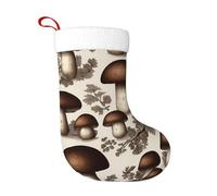 WZYCWB Le calze natalizie con stampa boletus della Foresta Nera, appese al caminetto, sono perfette per contenere regali e dolci.