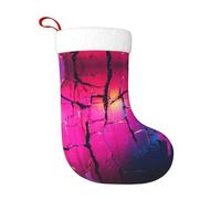 WZYCWB Le calze natalizie con stampe da parete rotte, appese al caminetto, sono perfette per contenere regali e dolci.