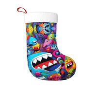 WZYCWB Le calze natalizie con stampe di animali strani, appese al caminetto, sono perfette per contenere regali e dolci.