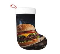 WZYCWB Le calze natalizie Hamburger Dream Core Prints, appese al caminetto, sono perfette per contenere regali e dolci.