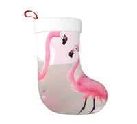 WZYCWB Le calze natalizie Love Flamingo Prints, appese al caminetto, sono perfette per contenere regali e dolci.