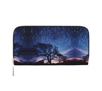 WZYCWB Le pochette in pelle di mucca da latte con cerniera e porta carte sono perfette per i viaggi o l'uso quotidiano, Molte stelle, Taglia unica