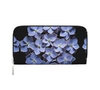 WZYCWB Le pochette in pelle di mucca da latte con cerniera e porta carte sono perfette per i viaggi o l'uso quotidiano, Ortensia Malva, Taglia unica