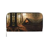 WZYCWB Le pochette in pelle di mucca da latte con cerniera e porta carte sono perfette per i viaggi o l'uso quotidiano, Tendone, Taglia unica