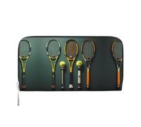 WZYCWB Le pochette in pelle Lion's Gaze con cerniera e porta carte sono perfette per i viaggi o l'uso quotidiano, Palline Da Tennis E Racchette, Taglia unica