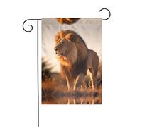 WZYCWB leone maschio stampato giardino bandiere decorative, impermeabile all'aperto piccole bandiere, decorazione atmosfera festosa