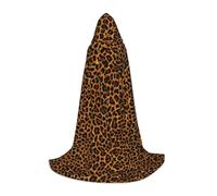 WZYCWB Leopard modello sfondo stampato L Wizard Cape, costume da festa a tema, mantello cosplay per adulti e adolescenti, taglie S, M, L