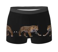 WZYCWB Leopard ready to balze, boxer da uomo (S-XXL) - tessuto elastico leggero, traspirante, assorbe il sudore, free stretch, nero, Large