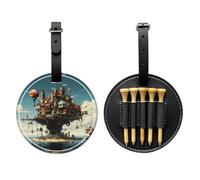 WZYCWB Levitating Cities - Borsa per tee da golf, con stampa speciale, design portatile con fibbia da appendere, Nero , Taglia unica, Valigia