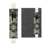 WZYCWB Libri galleggianti sul lago Astucci per matite Diario, portapenne in PVC e portapenne con elastici e segnalibri sono le migliori scelte regalo.