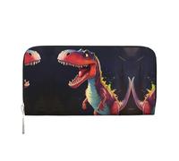 WZYCWB Lightning Tennis pochette in pelle portafogli con cerniera e porta carte sono perfetti per i viaggi o l'uso quotidiano, Dinosauro dalla bocca grande, Taglia unica