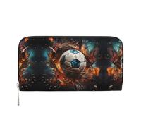 WZYCWB Lightning Tennis pochette in pelle portafogli con cerniera e porta carte sono perfetti per i viaggi o l'uso quotidiano, Calcio petardo, Taglia unica