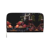 WZYCWB Lightning Tennis pochette in pelle portafogli con cerniera e porta carte sono perfetti per i viaggi o l'uso quotidiano, Uva E Vino, Taglia unica