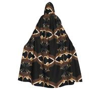 WZYCWB Line Art Eagle Halloween mantello con cappuccio adatto per feste carnevale giochi di ruolo costumi